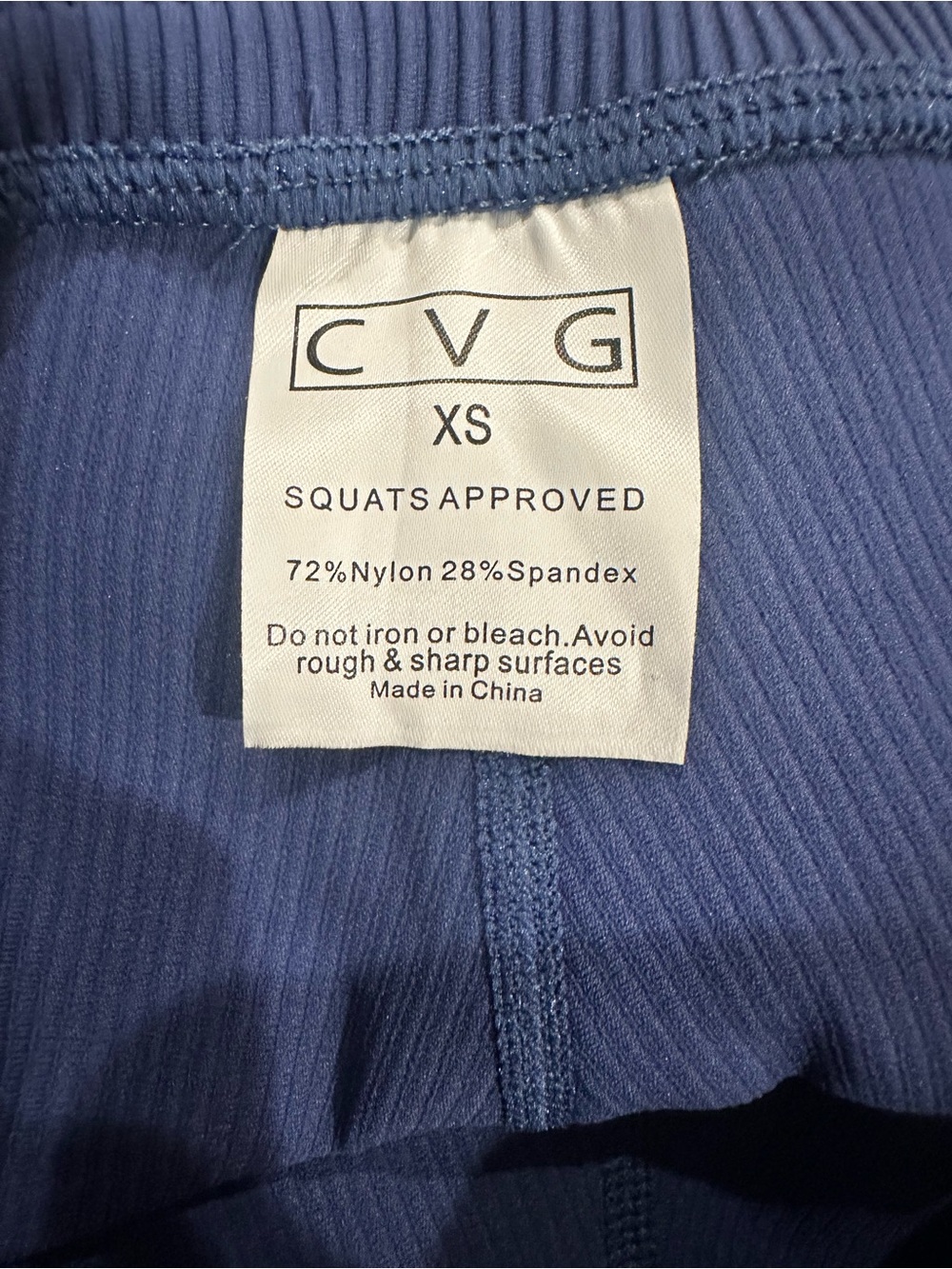 CVG Constantly Varied Gear Ribbed Shorts Navy Blue Workout Pockets Womens XS - Picture 5 of 6